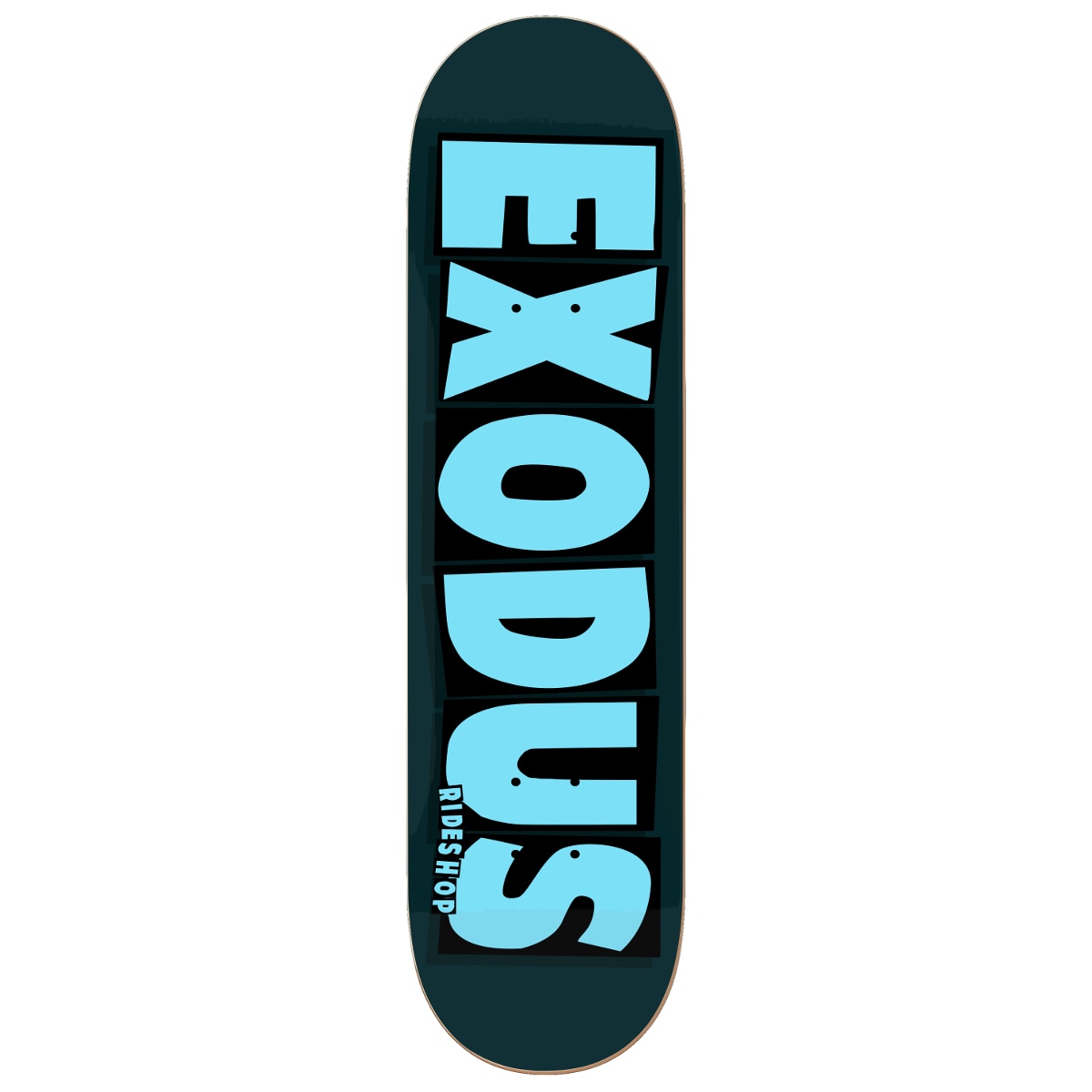 Exodus Brand Logo Full Skateboard Deck - Turquoise