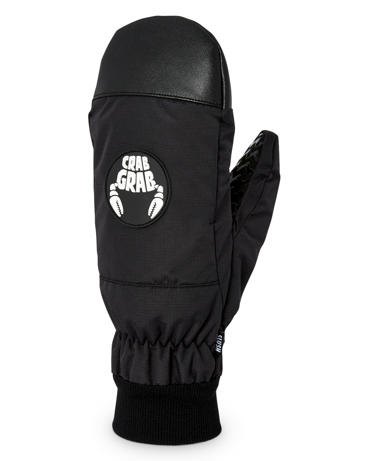 Black Slush Crab Grab Snowboard Mittens