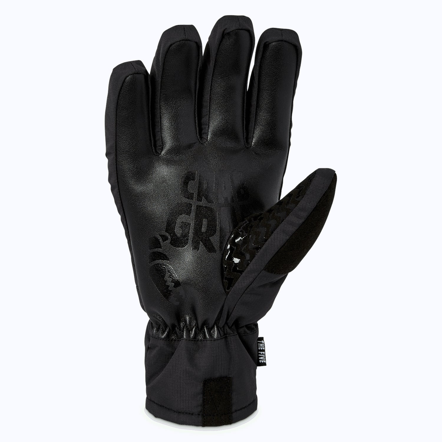 Black The Five Crab Grab Snowboarding Gloves