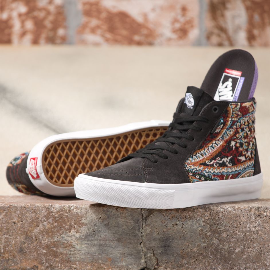 Vans Paisley Skate SK8-HI Skateboard Shoe - Raven