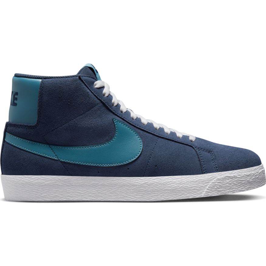 Nike SB Blazer Mid Skate Shoe Midnight Navy Noise Aqua Midnight Navy