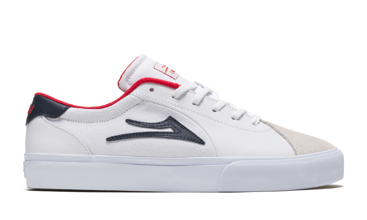 Lakai Flaco II Skateboard Shoe - White/Navy
