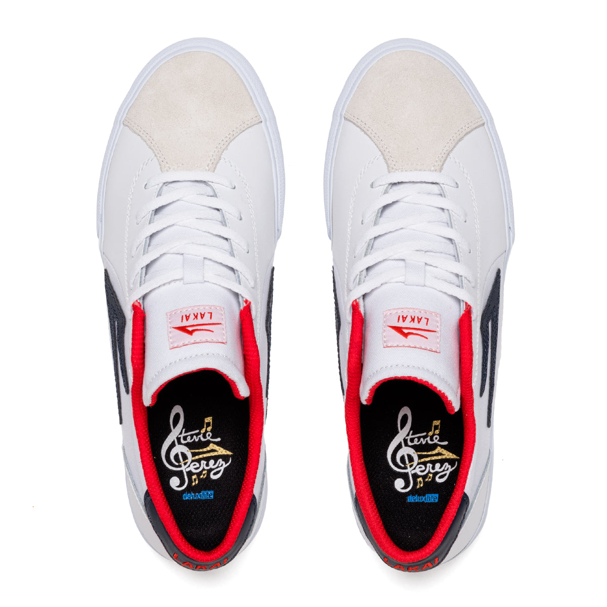 Lakai Flaco II Skateboard Shoe - White/Navy
