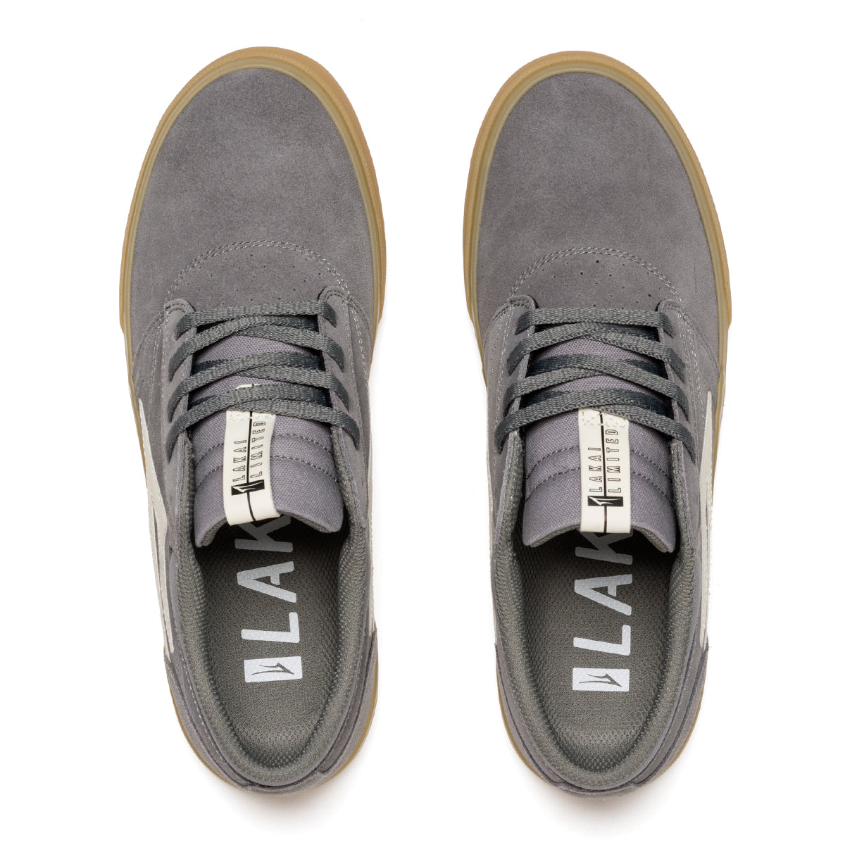 Grey Glow Suede Lakai Griffin Skateboard Shoe Top