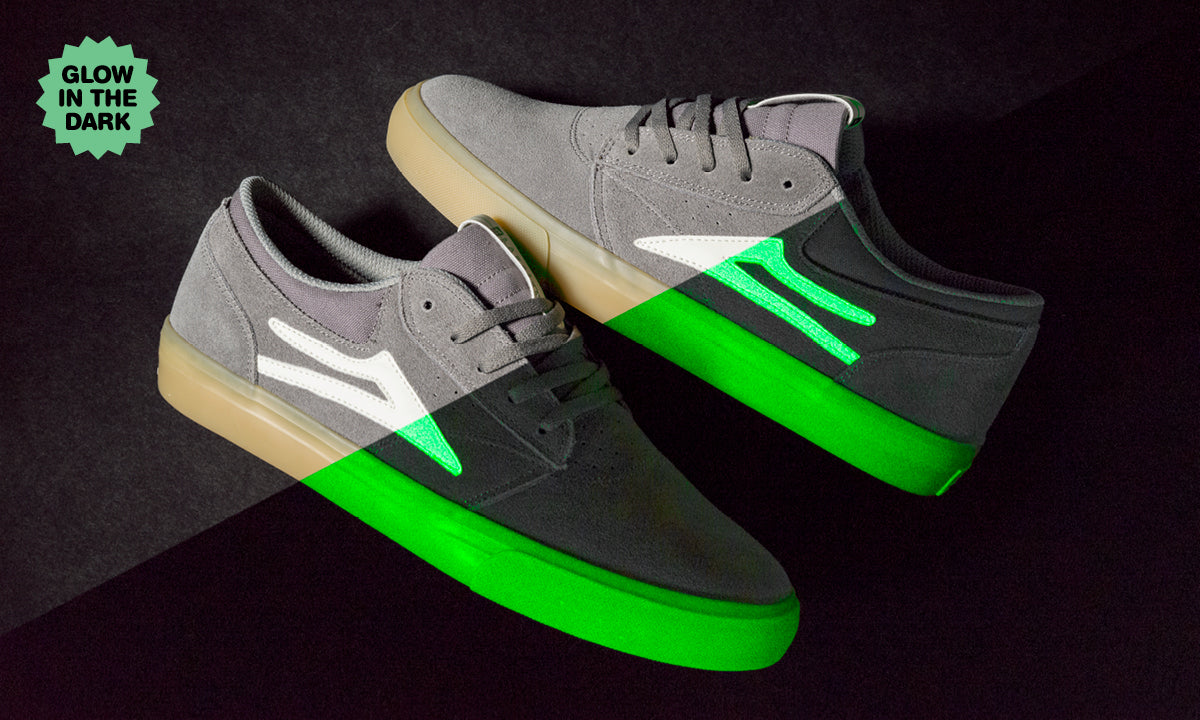 Grey Glow Suede Lakai Griffin Skateboard Shoe