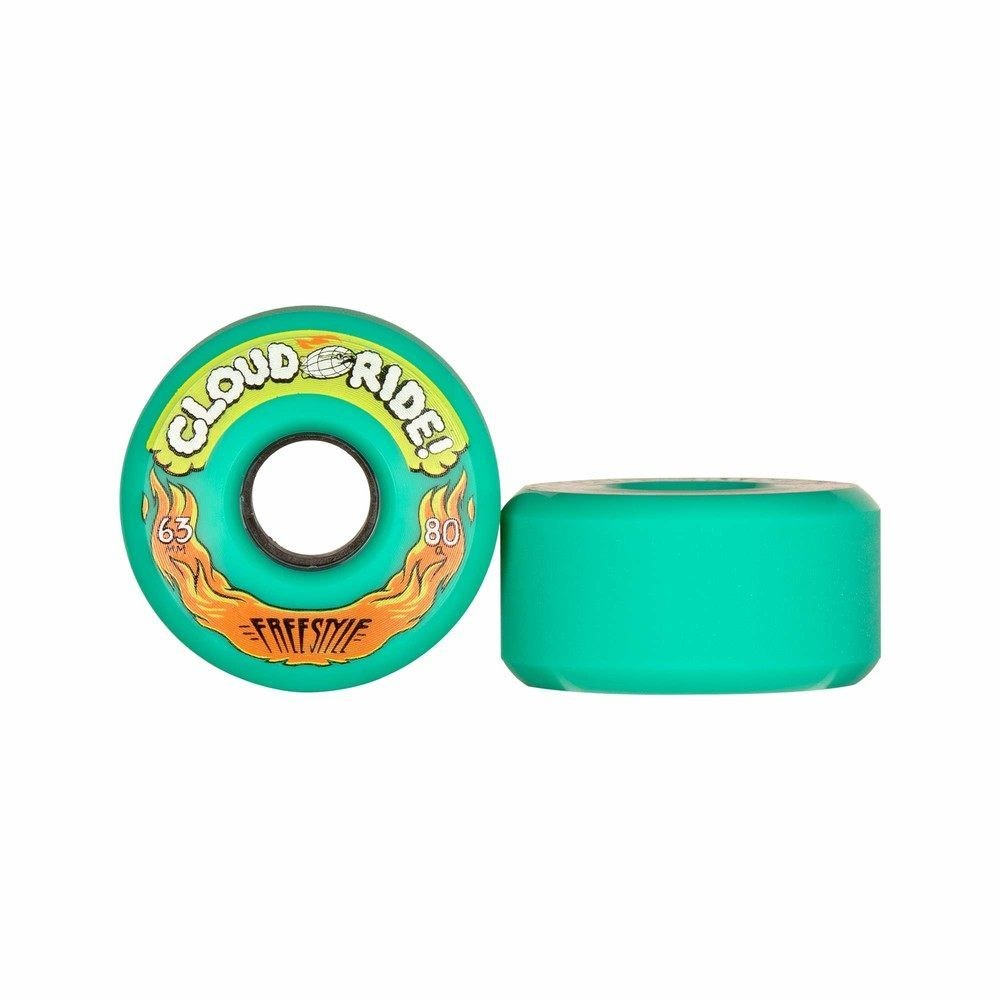 Green 80A Freestyle Cloud Ride Longboard Wheels