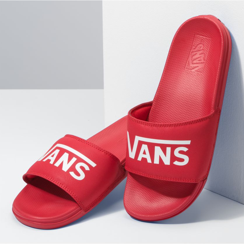 Red La Costa Vans Slide On Front