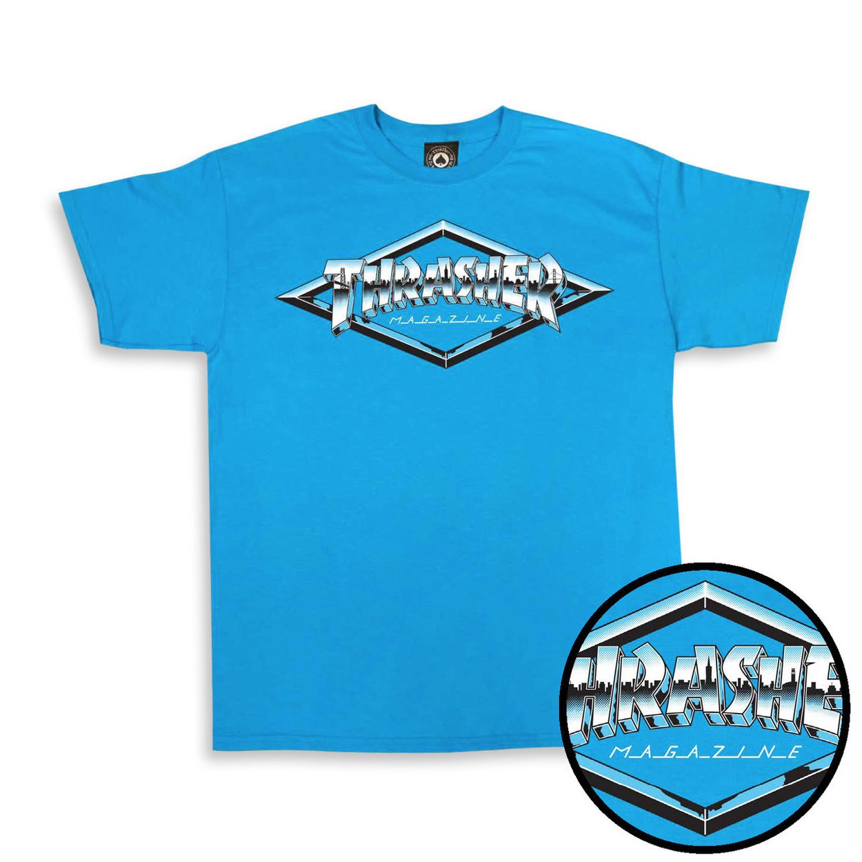 Thrasher Diamond Emblem Tee - Sapphire Blue