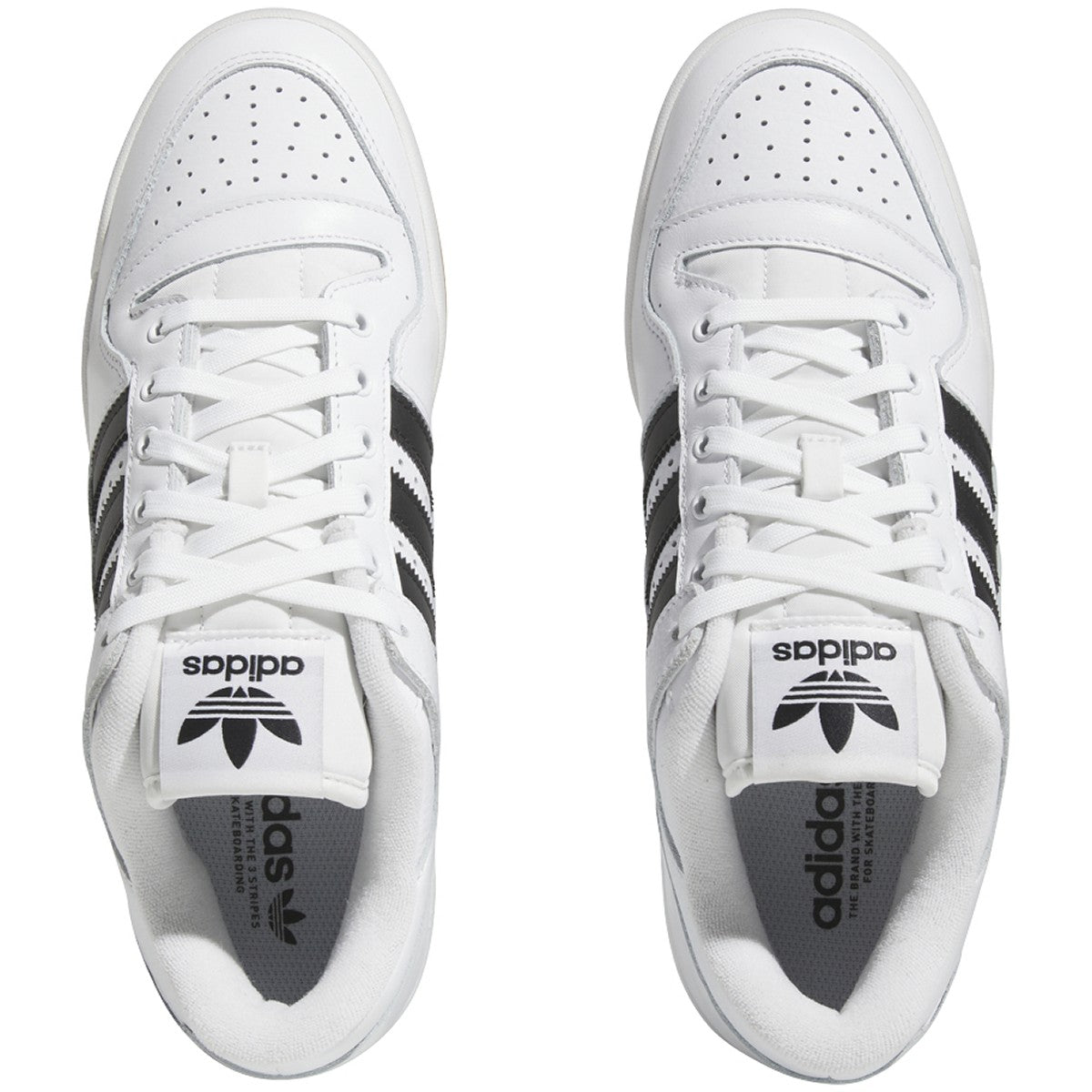 White/Black Forum 84 ADV Adidas Skateboarding Shoe Top