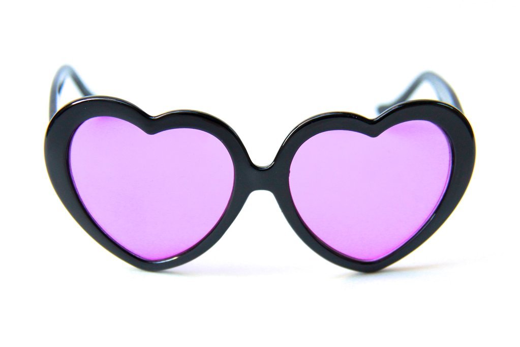 Happy Hour Heart Ons Shades - Black