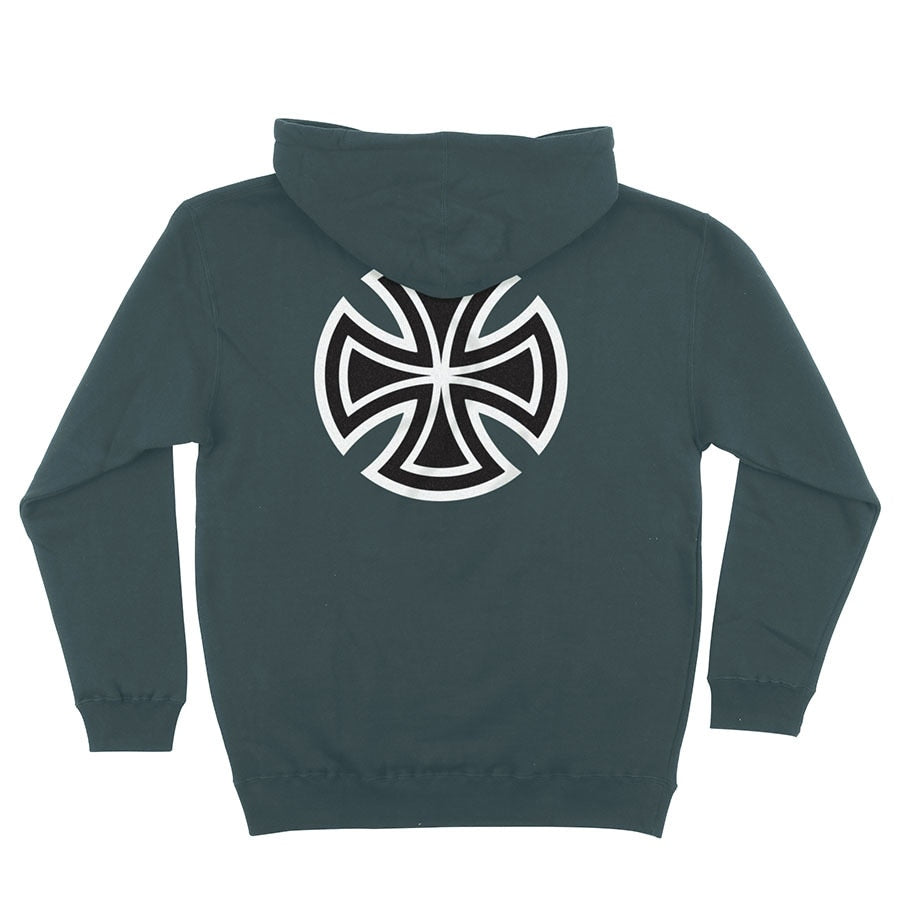 Independent Bar/Cross Regular Pullover hoodie- Alpine Green