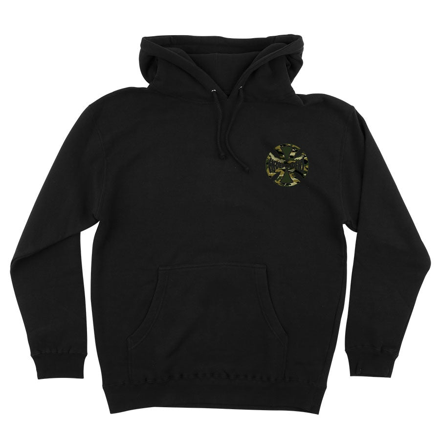 Independent Concealed Pullover Hoodie- Black/Camo