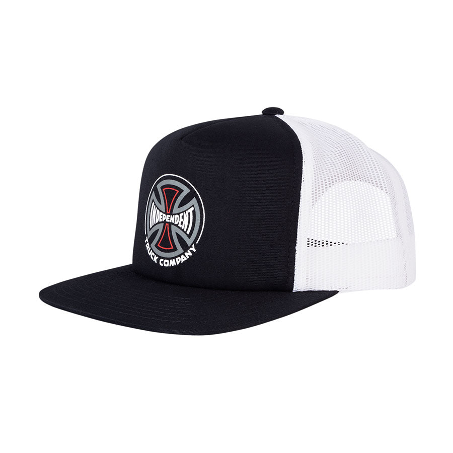 Black and White High Profile Independent Converge Mesh Trucker Hat
