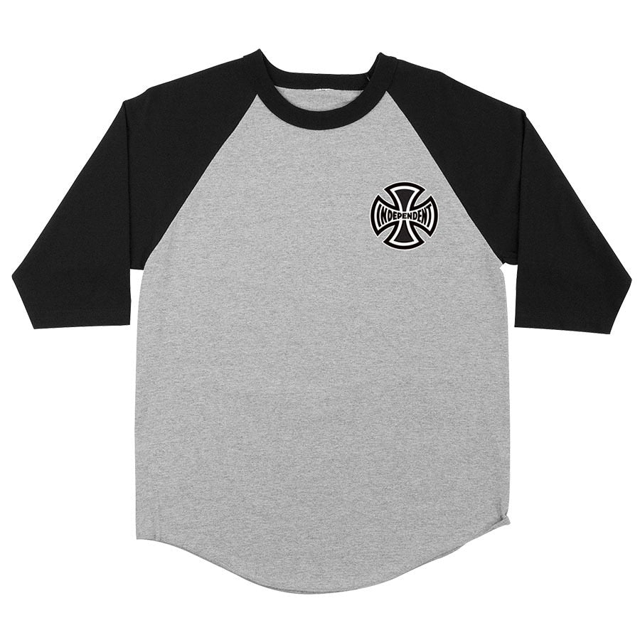 Independent Past- Present- Future 3/4 Sleeve Tee - Grey/Black