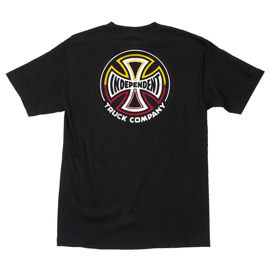 Black Split Cross Independent Trucks T-Shirt Back