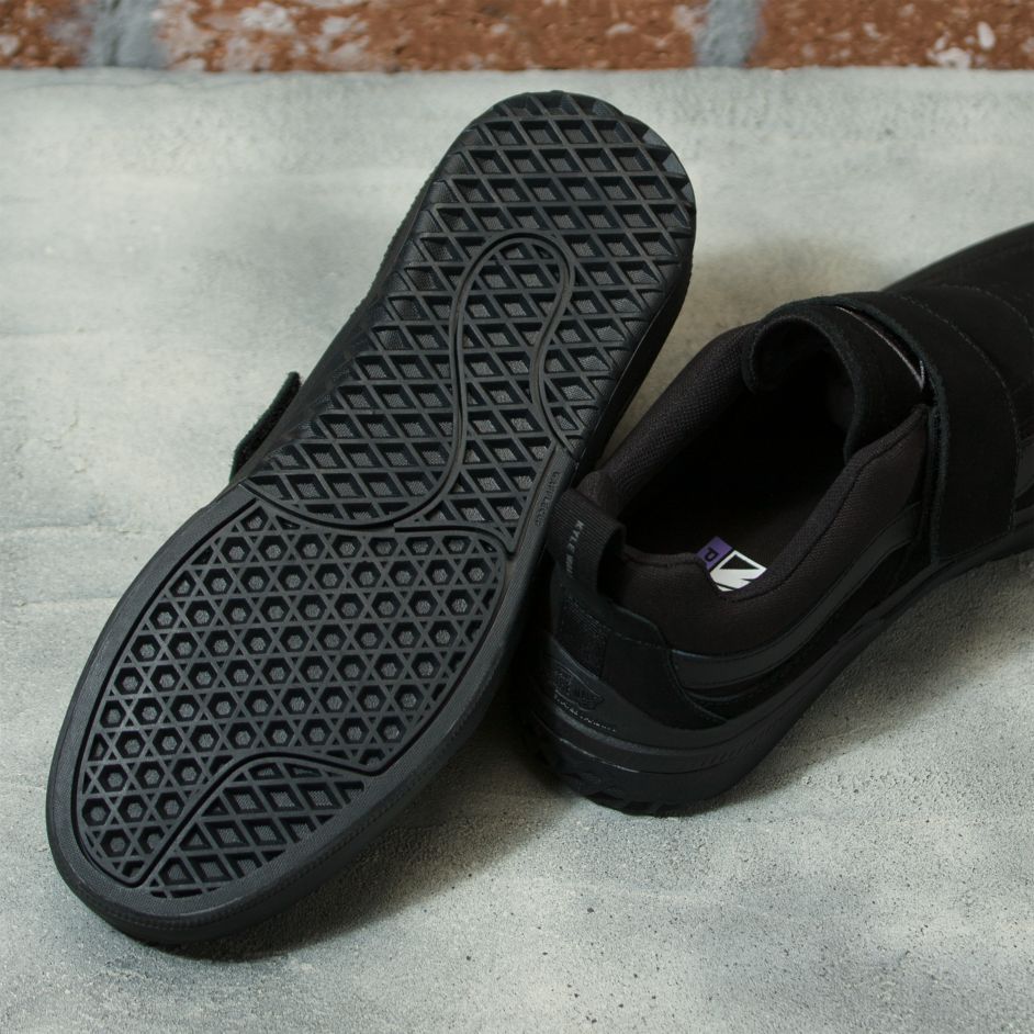 Black Kyle Walker 2 Vans Skateboarding Shoe Bottom