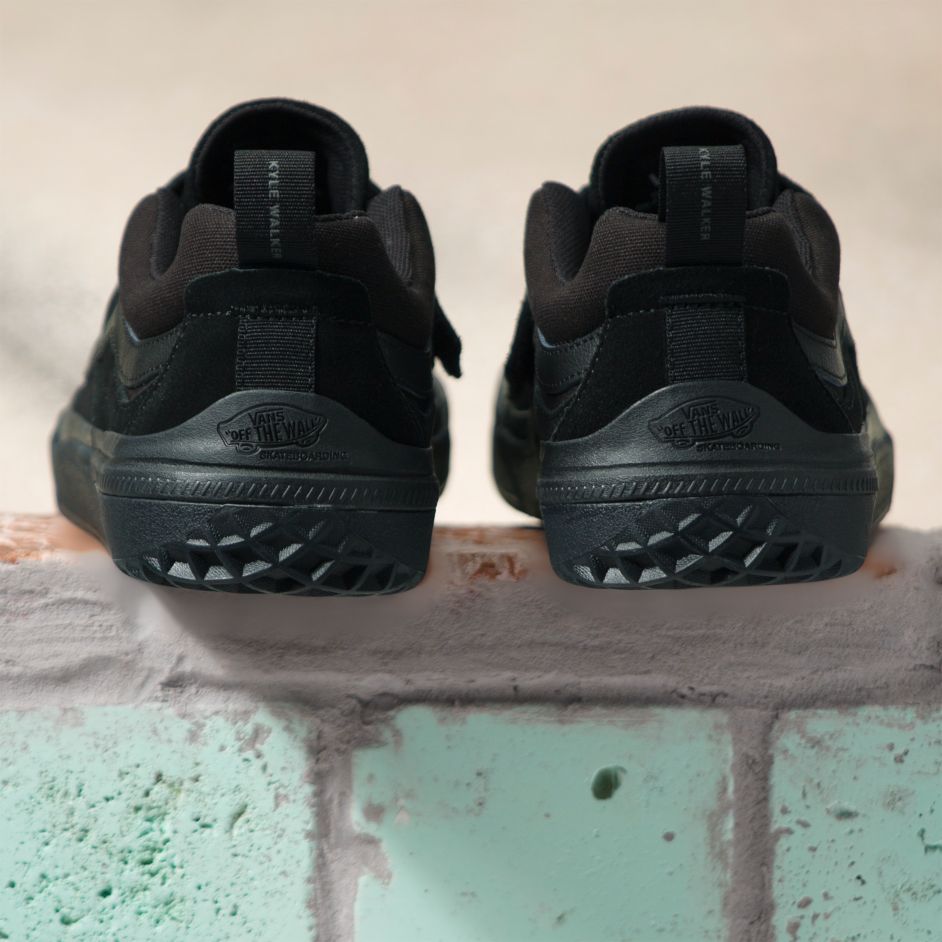 Black Kyle Walker 2 Vans Skateboarding Shoe Back