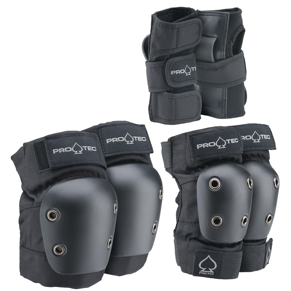 Pro-Tec Youth Street Gear 3 Pack Pad Set - Black