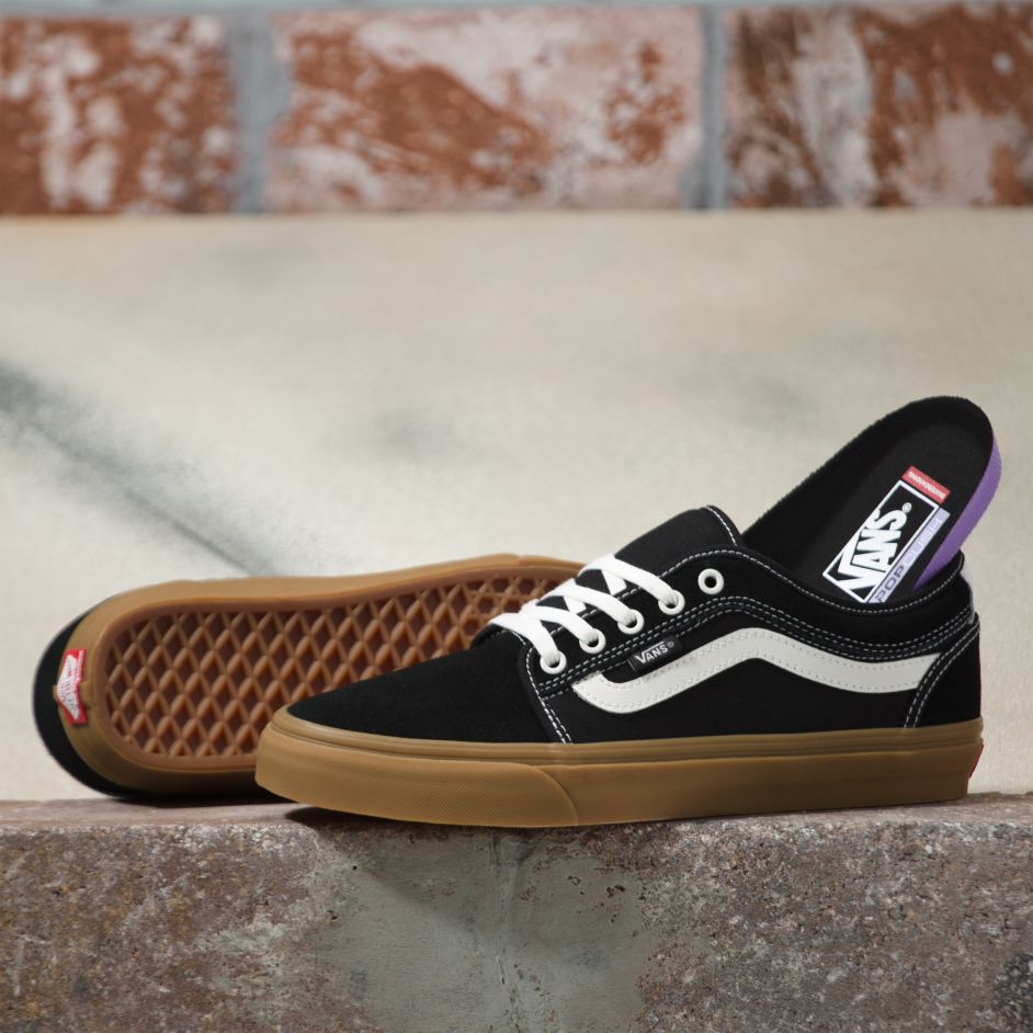 Black/Gum Chukka Low Sidestripe Vans Skateboarding Shoe