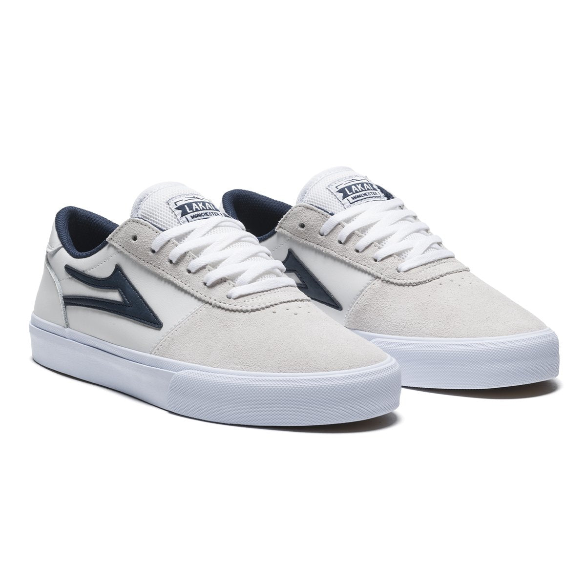 White Manchester Lakai Skateboard Shoe Front