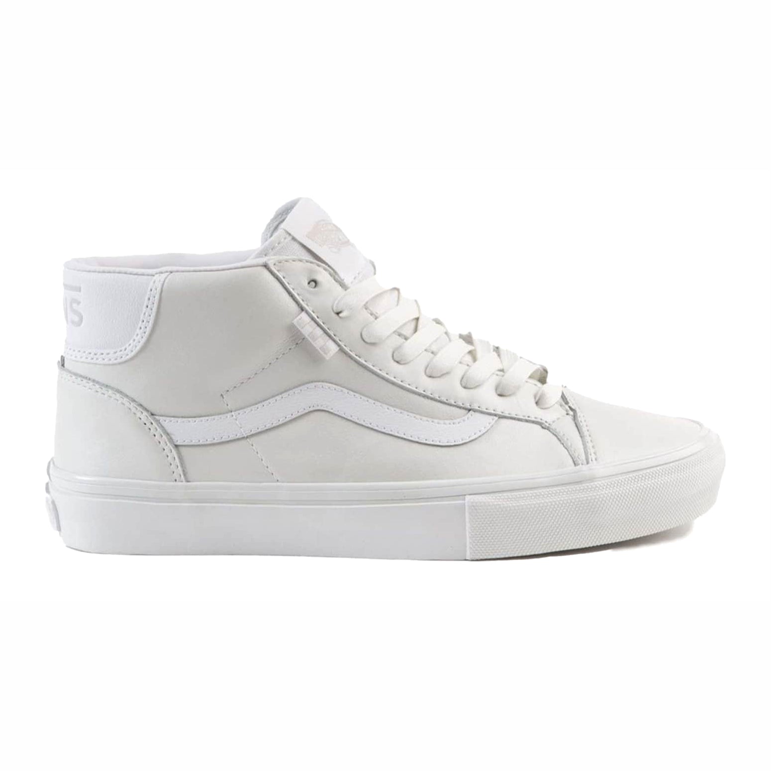 Vans Skate Mid Skool Skateboard Shoe White(Pearl Leather)