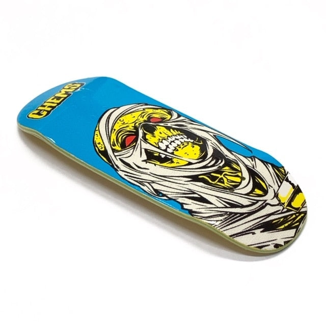 Chems x DK Yellow/Blue Mummy Fingerboard Deck - Popsicle