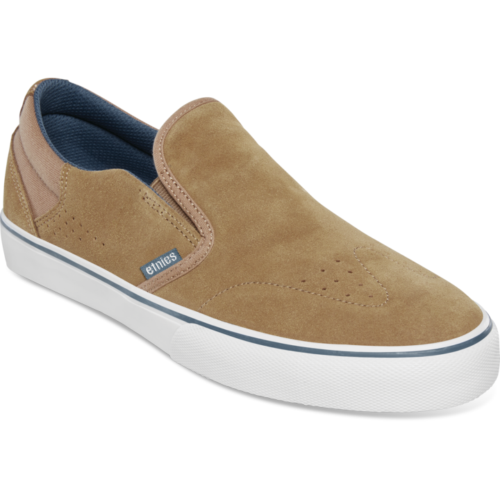 Brown Etnies Marana Slip Shoes Front