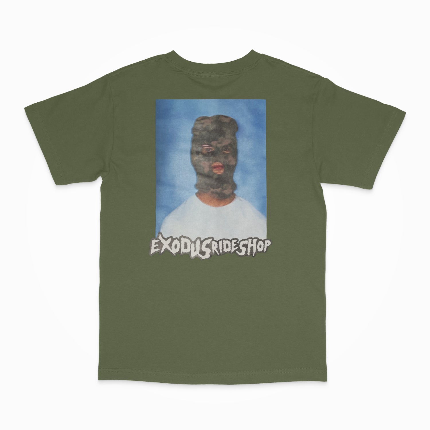 Military Green Exodus Ski Mask Tee