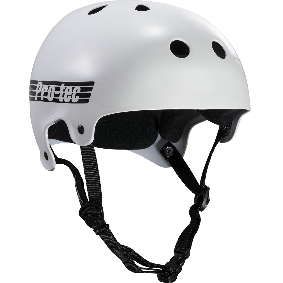 Gloss White Old School Skate Pro-Tec Helmet