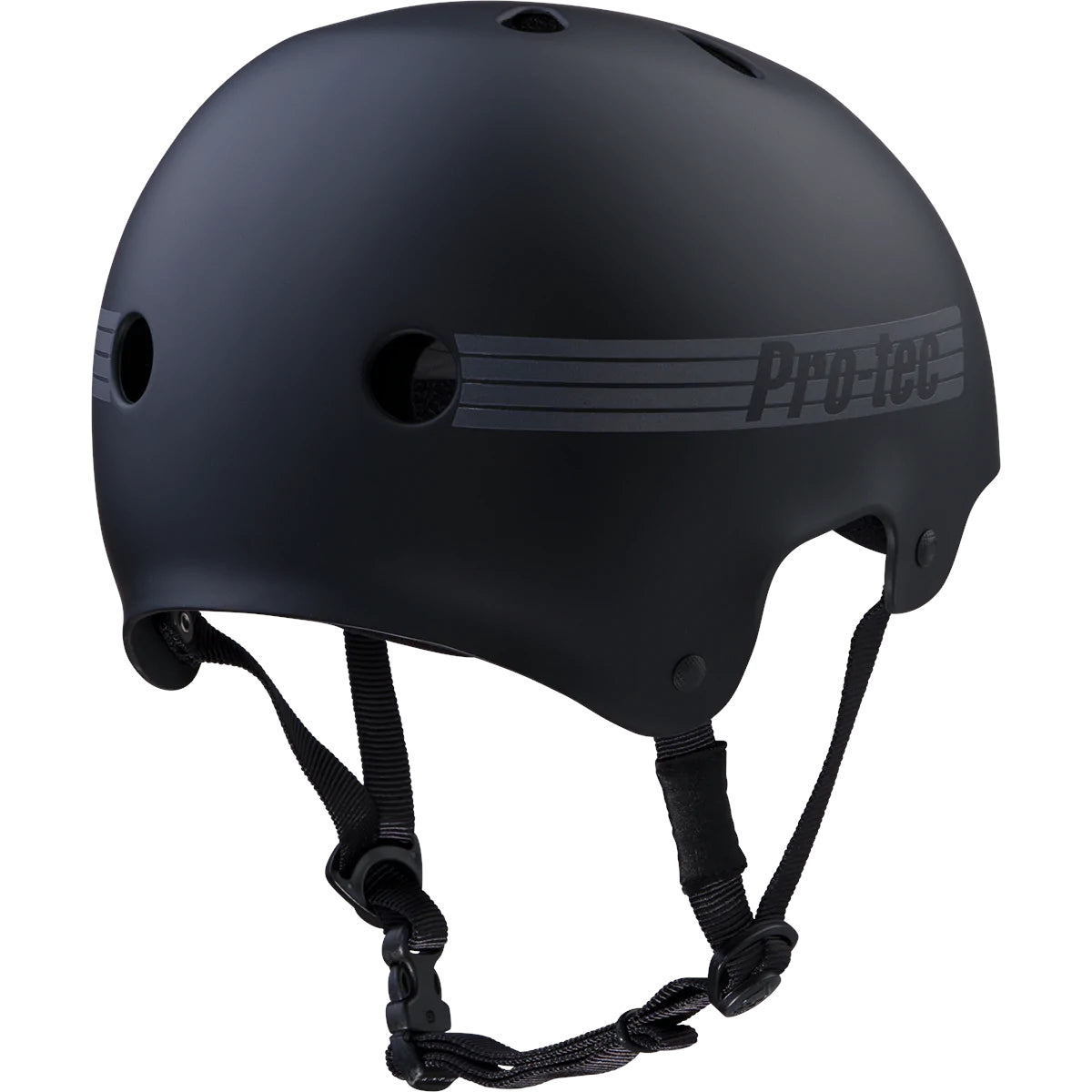 Matte Black Old School Pro-Tec Skate Helmet