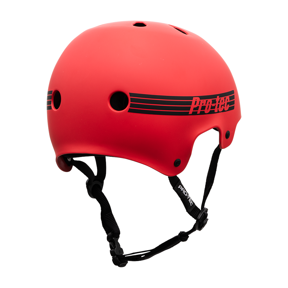 Matte Red Old School Pro-Tec Skateboard Helmet Back