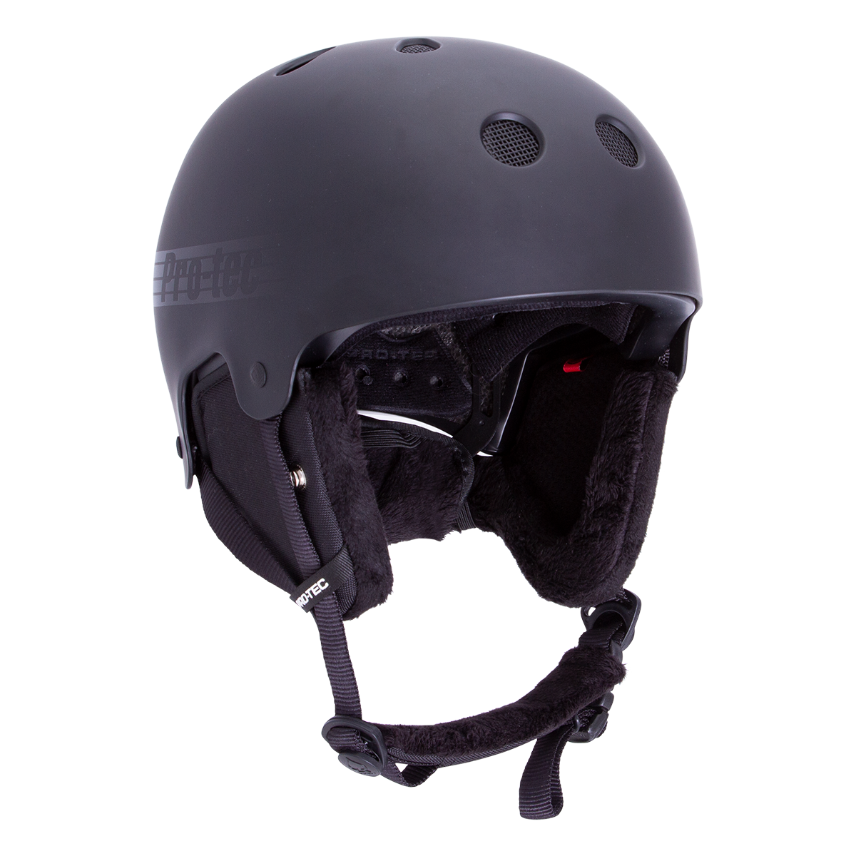 Stealth Black Old School Snow ProTec Helmet with MIPS