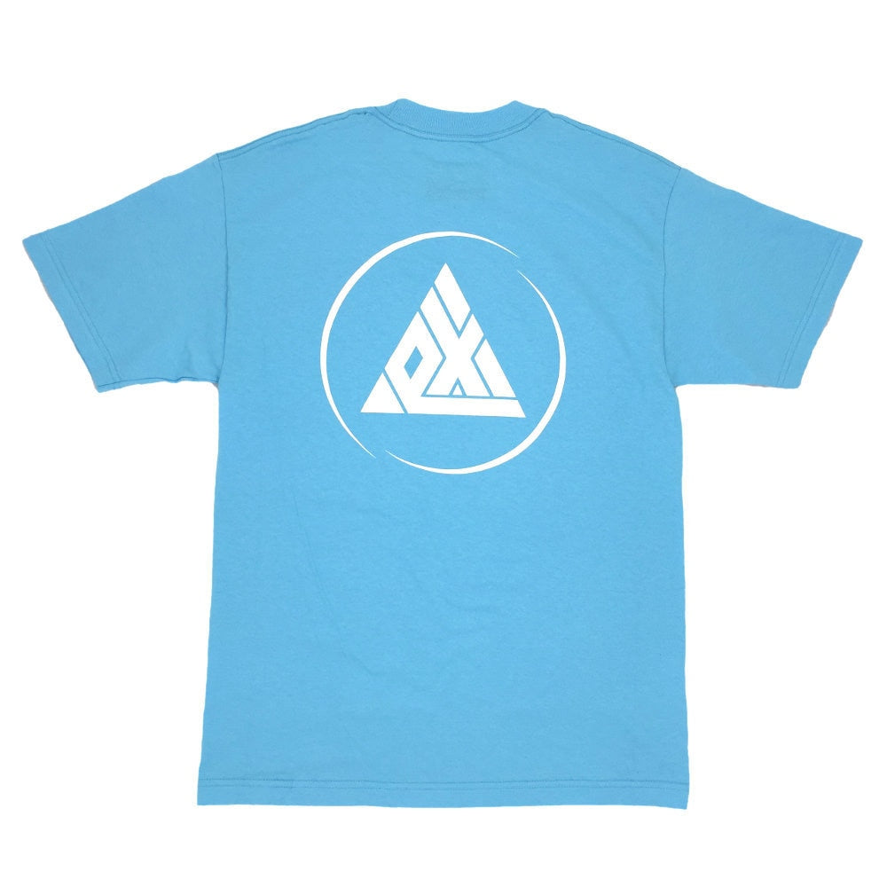 Exodus Offset Circle Logo Tee - Pacific Blue