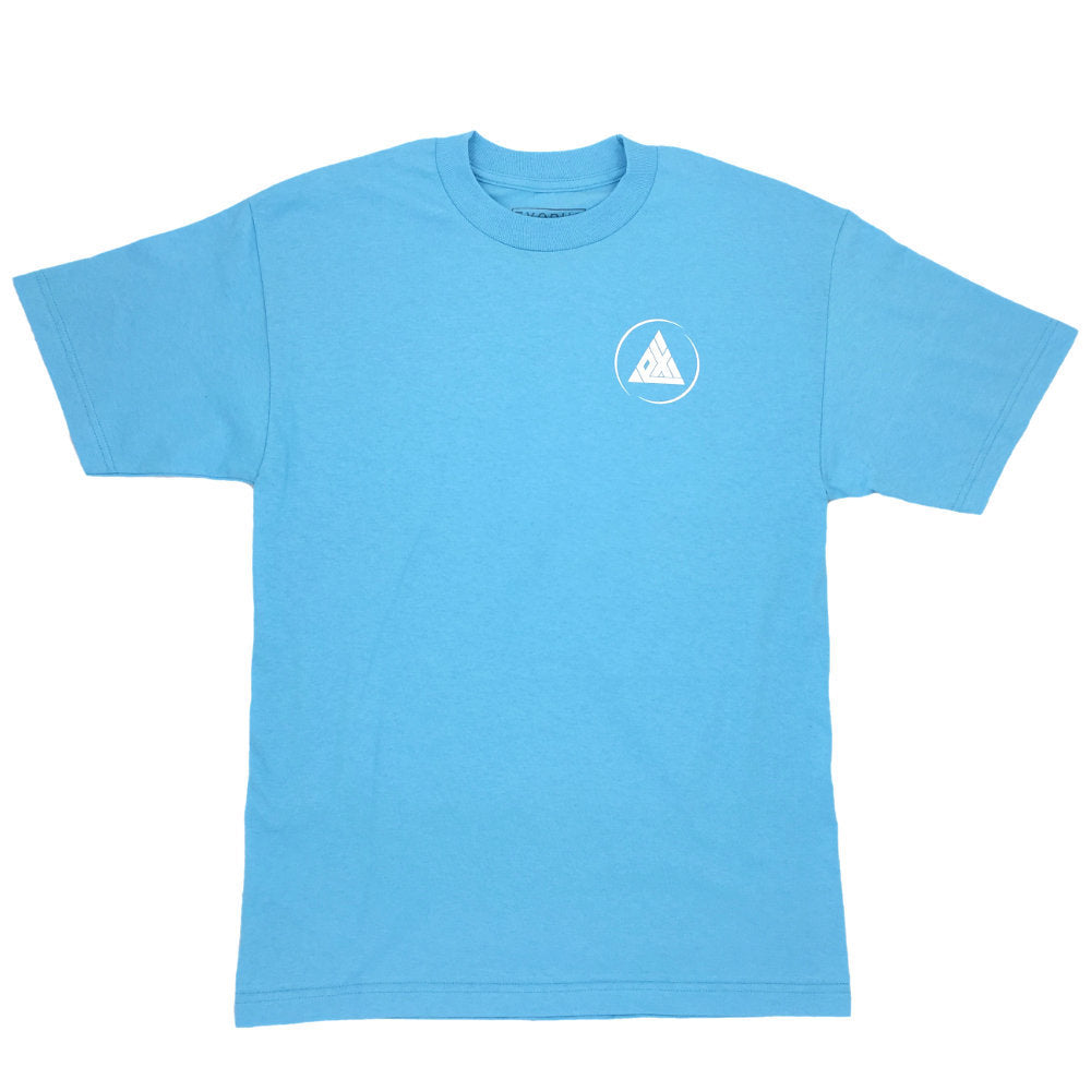 Exodus Offset Circle Logo Tee - Pacific Blue
