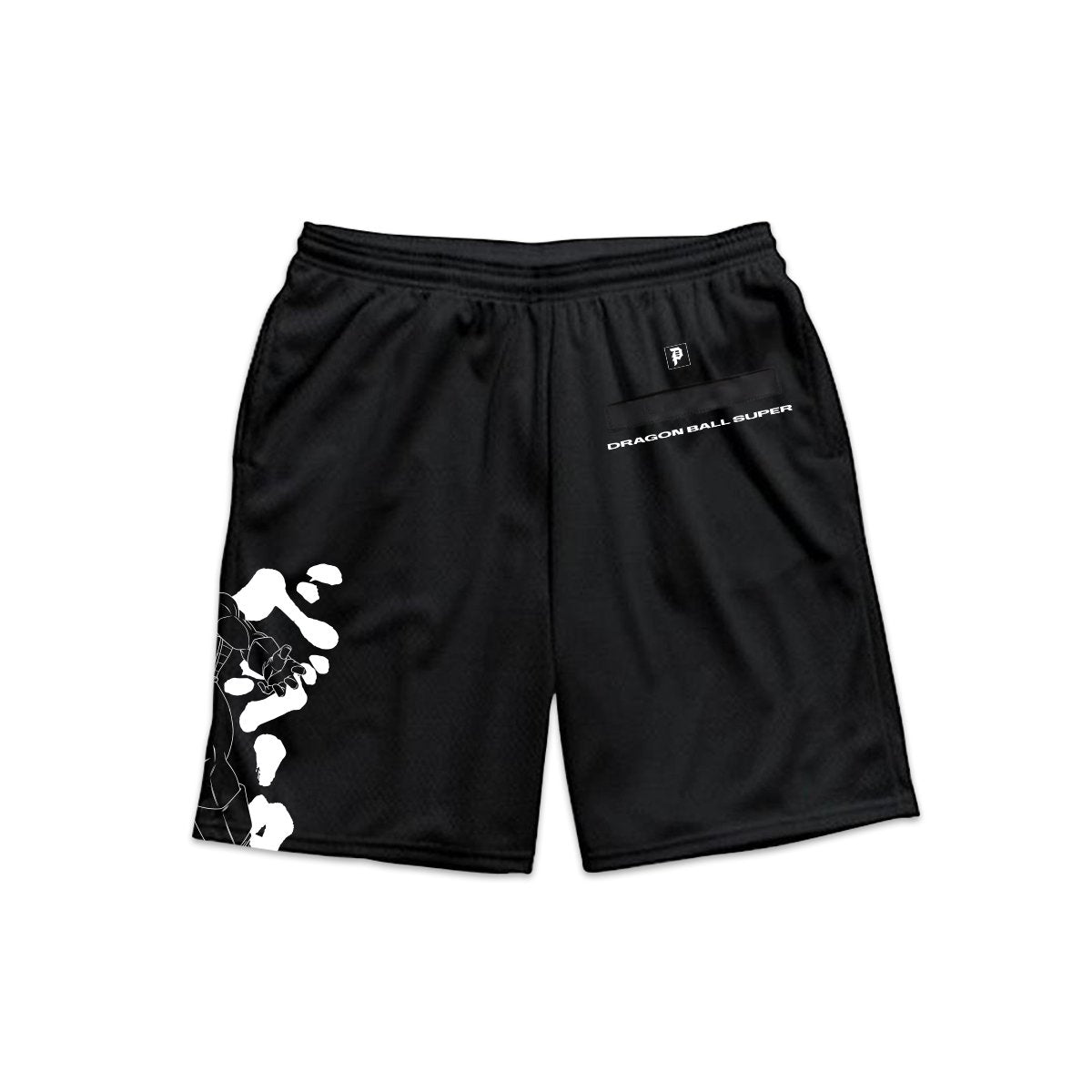 Black Vegeta Dragon Ball Super 2 x Primitive Skate Mesh Shorts Back