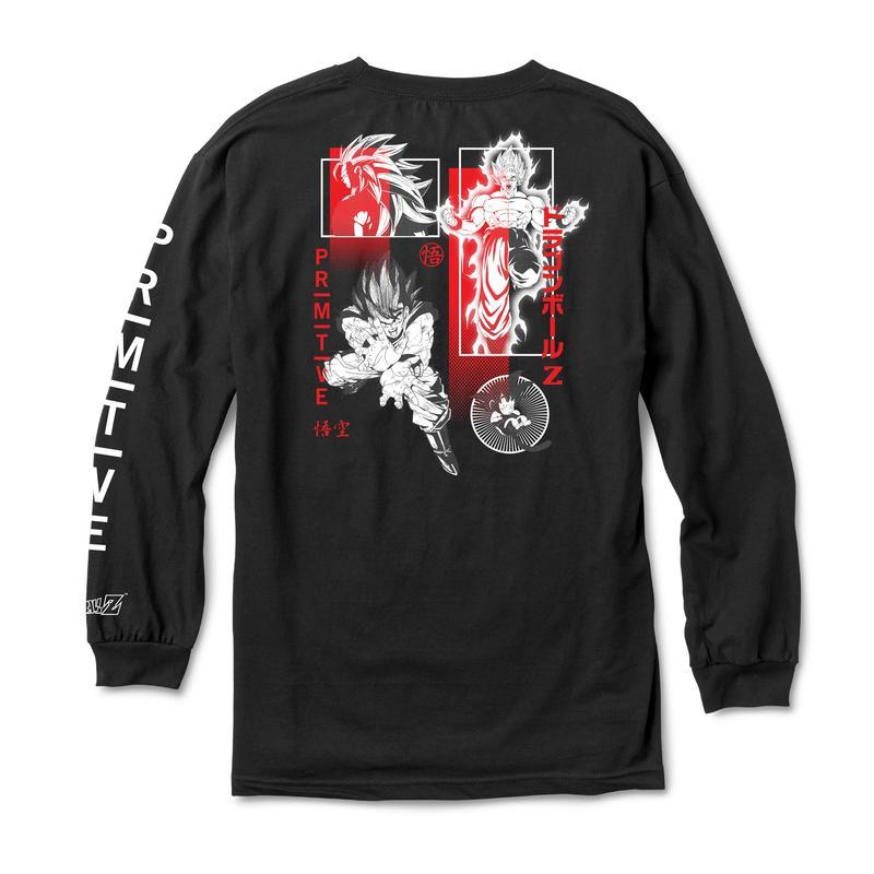 Primitive X DBZ Collage Long Sleeve Tee - Black