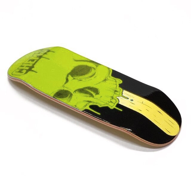 Chems x DK Green Pop Sick Skull Fingerboard Deck - Street Shape