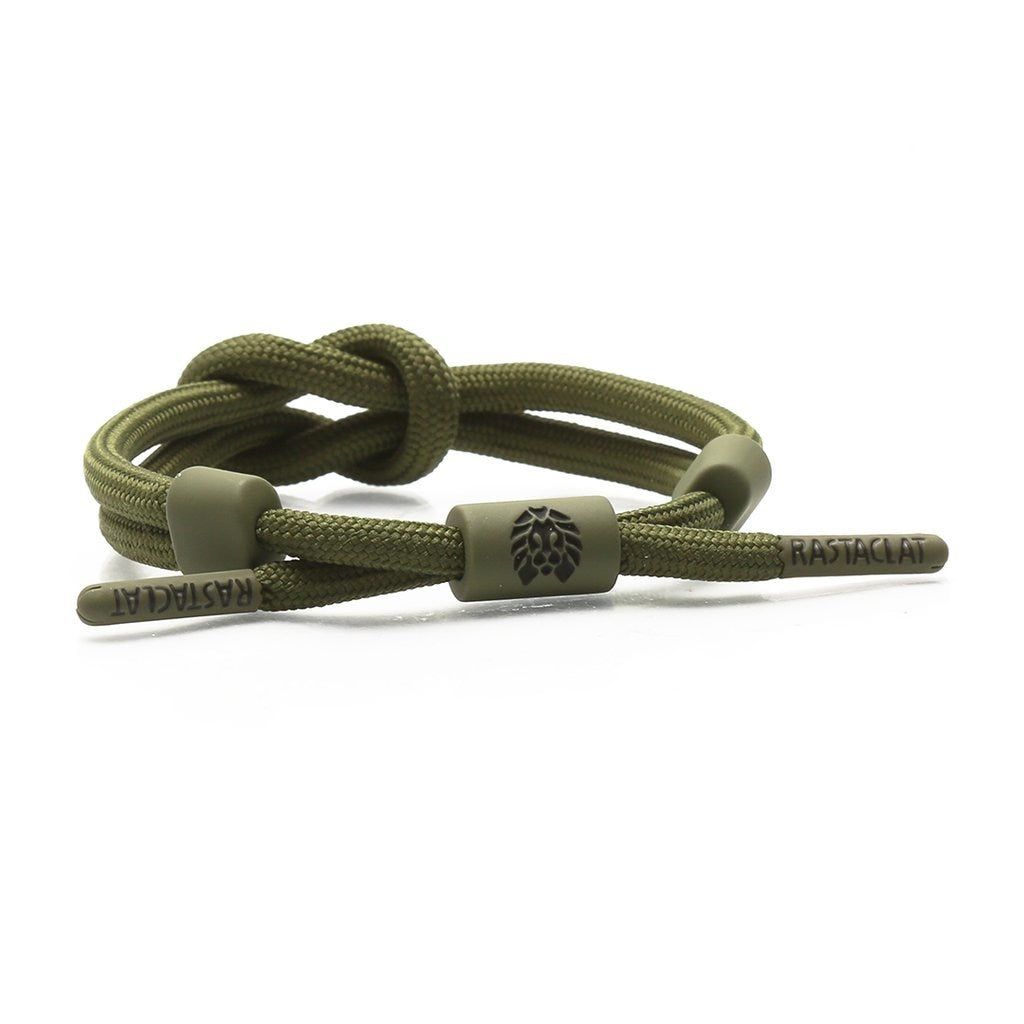 Rastaclat Knotaclat Olive Shoelace Bracelet