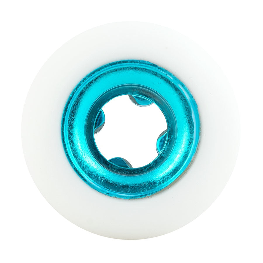 Ricta 99a Nyjah Huston Chrome Core Slim Skateboard Wheels - White/Teal