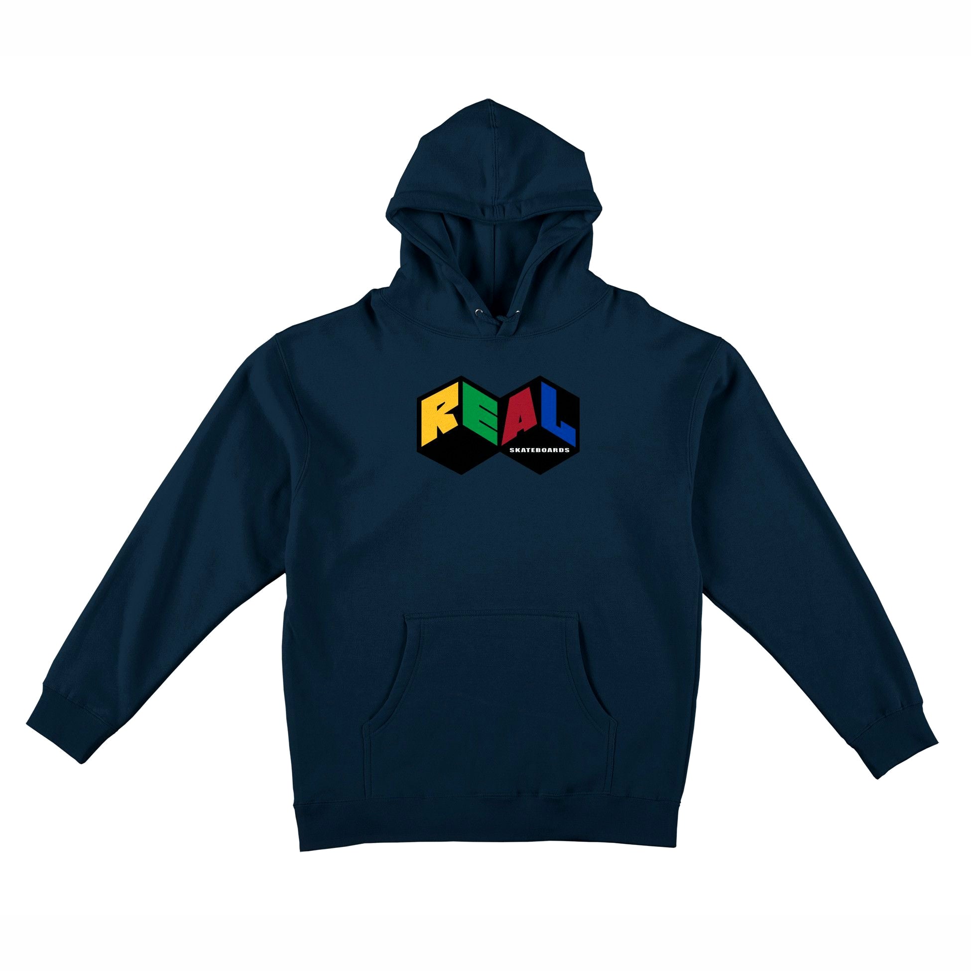 Real Skateboards City Blocks Hoodie Navy