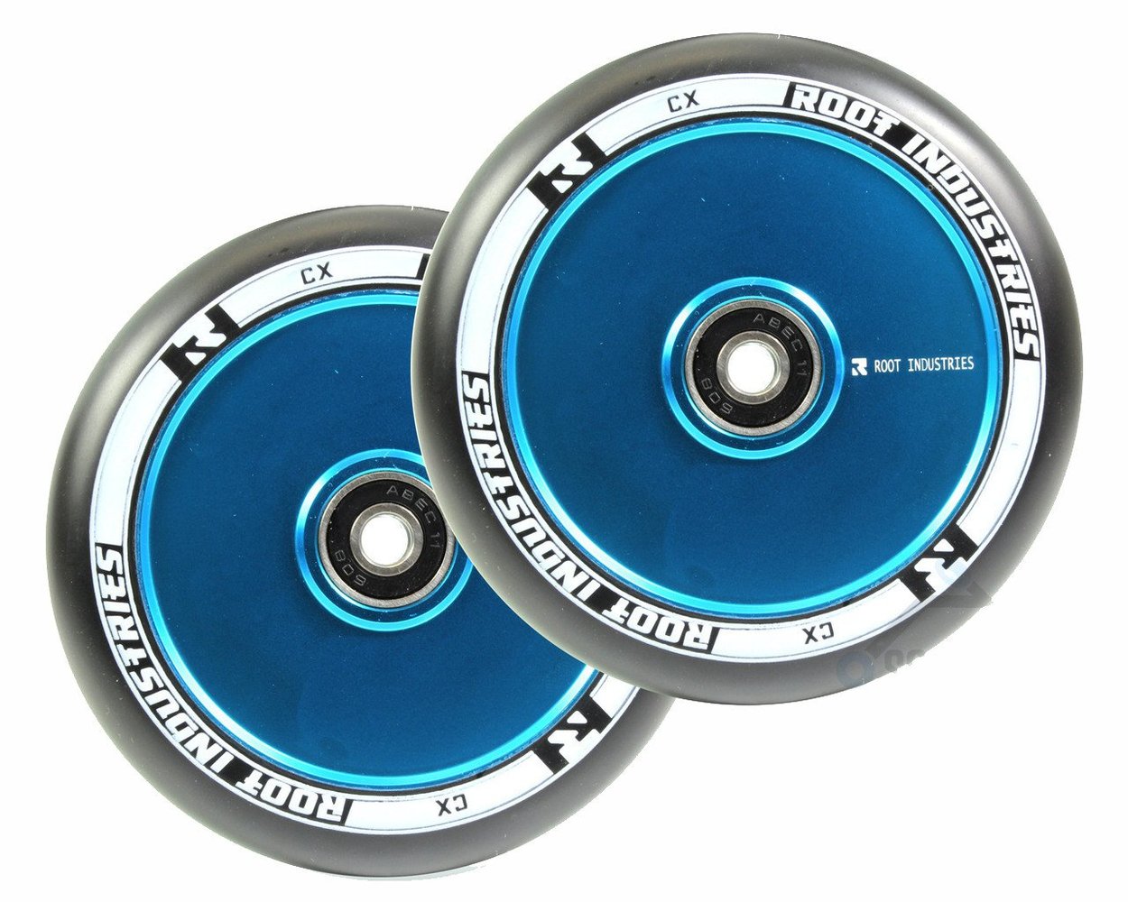 Root Industries Air Scooter Wheels - Black/Blue (Set of 2)