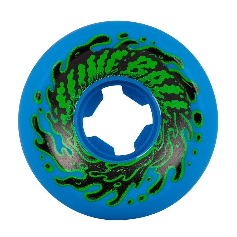 Santa Cruz Slime Balls Double Take Blue/Black 97A Skateboard Wheels