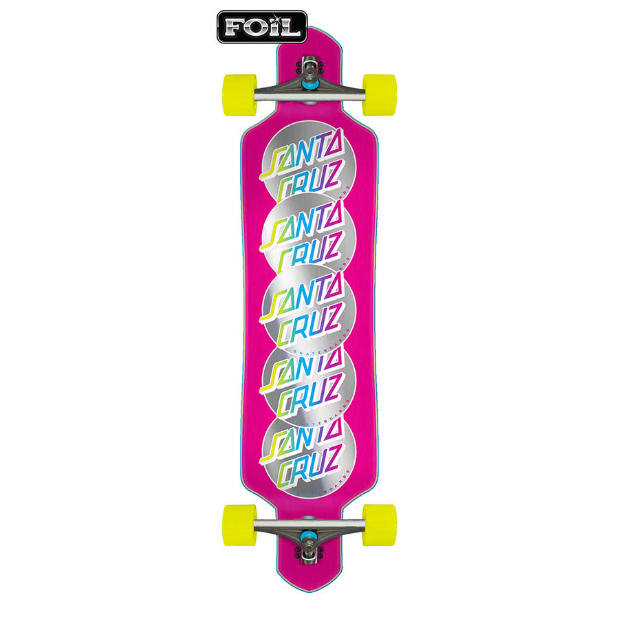 41" Pink Classic Dot Stack Santa Cruz Drop Thru Longboard