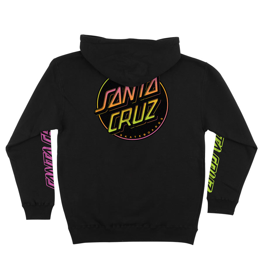 Black Contra Dot Pullover Santa Cruz Hoodie Back