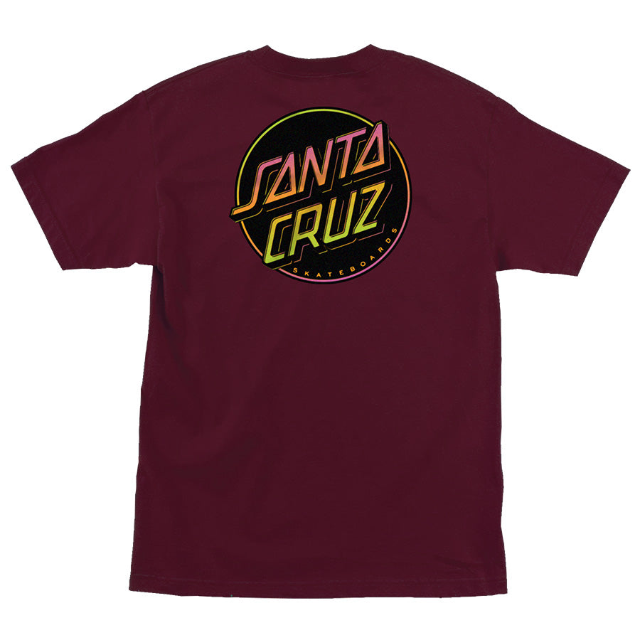 Maroon Contra Dot Santa Cruz T-Shirt Back