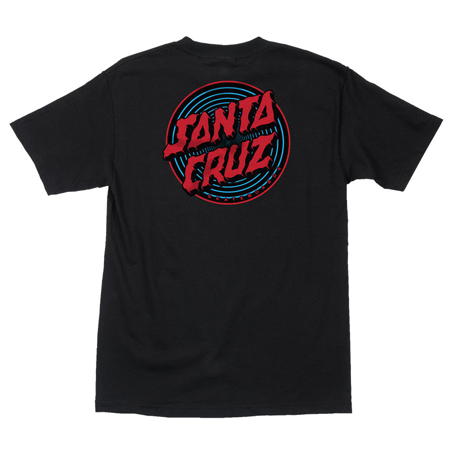 Black Depth Dot Santa Cruz T-Shirt Back