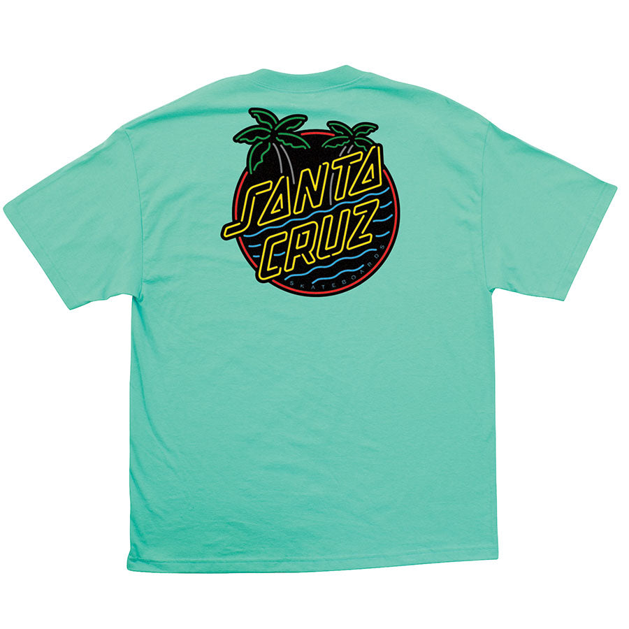 Celadon Glow Dot Santa Cruz Skateboards T-Shirt Back