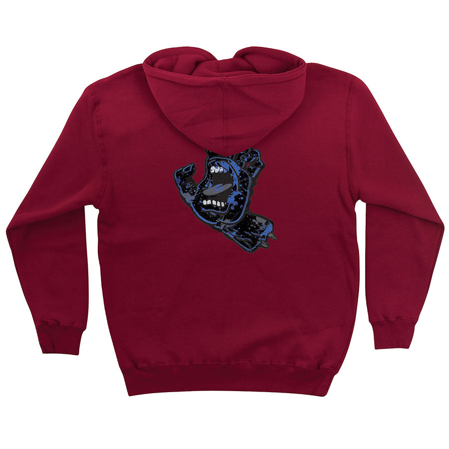 Santa Cruz Splatter Hand Pullover Hoodie - Maroon