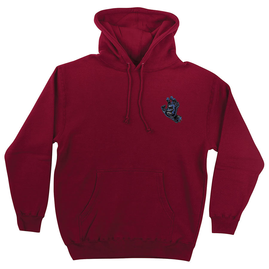 Santa Cruz Splatter Hand Pullover Hoodie - Maroon