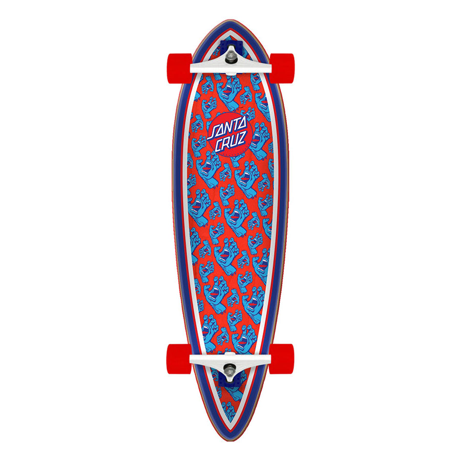 33" Hands Allover Santa Cruz Pintail Longboard